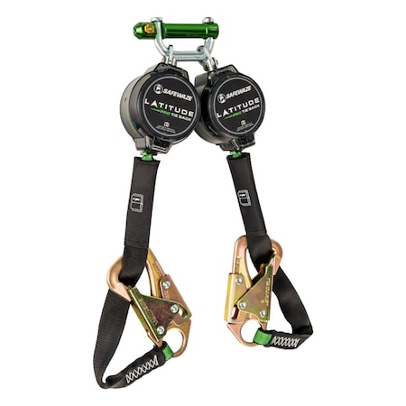 Safewaze Self Retracting Lifeline, 7 ft. Length, 2 Leg(s), 310 lb. Weight Capacity 018-5037